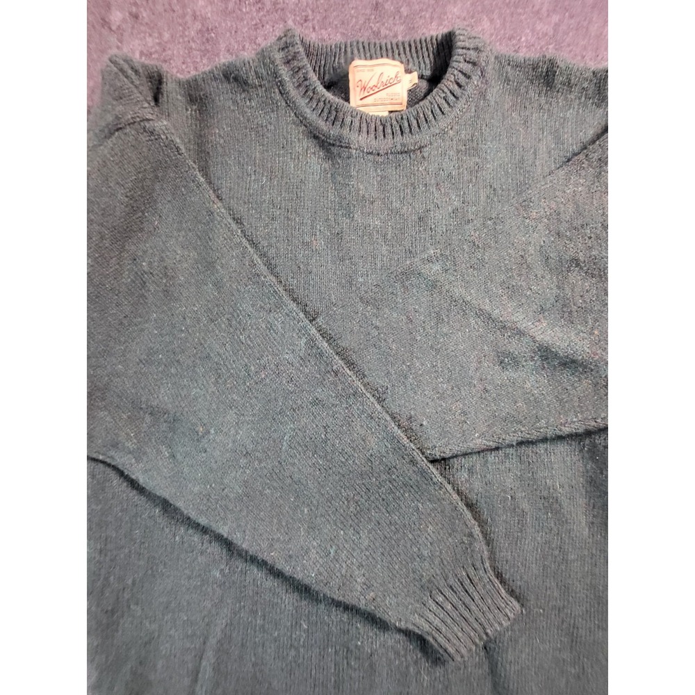 Woolrich Sweater Men's XL Green Wool Crew Neck READ